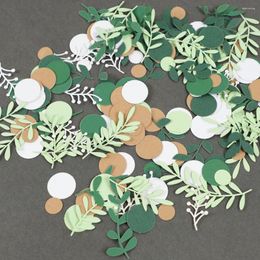 Party Decoration 100Pc Branch Leaf Round Paper Confetti Table Scatter For Birthday Baby Shower Gender Reveal Wedding Decor Supply