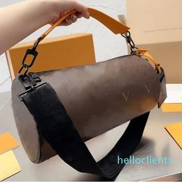 Genuine Leather Crossbody Bag Detachable And Adjustable Fabric Shoulder Strap HighCapacity The tote Bag