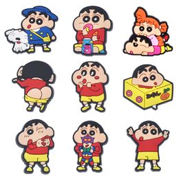 Anime charms wholesale cute child boy cartoon charms shoe accessories pvc decoration buckle soft rubber clog charms fast ship