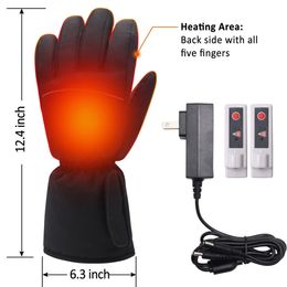 Ski Gloves 3.7V Rechargeable Electric Battery Heated Gloves for Men and Women Outdoor Indoor battery Powered Hand Warmer Glove Liners 231107