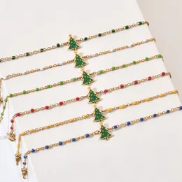 Braccialetti con ciondoli ZMZY Bracciale natalizio alla moda con albero a forma di fiocco di neve per calzini con campana da figlia, regali di Babbo Natale