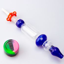 Paladin886 CSYC NC011 Dab Rig Glass Water Bong Smoking Pipe 10mm Quartz Ceramic Nail Clip Colorful Calabash Style About 7 Inches Water Perc Bubbler