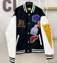 23ss new fashion High Street Polar style Hip Hop cotton long sleeve Jacket jacket baseball uniform Loose breathable letter pattern men and women y2k7