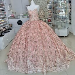 2024 Pink Off The Shooulder Quinceanera Dresses Beading Sparkly Party Dresses Formal Exquisite Crystal Beads Gown Vestidos De 15