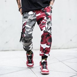 2018 Mens Fashion Splice joggers pants Camo pants Cargo Men Camo Mens Trousers US Size M-XXL319q