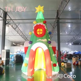 free shipment outdoor activities 5m 17ft outdoor Giant Christmas Inflatable Tree, inflatable Christmas house with light for decoration