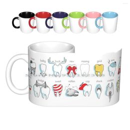 Mugs Definitions Ceramic Coffee Cups Milk Tea Mug Teeth Dentist Tooth Funny Cute Orthodontist