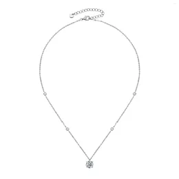 Chains PMO-060 Lefei Fashion Trendy Luxury Classic Moissanite Babysbreath Necklaces For Women S925 Sterling Silver Party Jewelry Gift