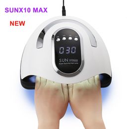 Nail Dryers SUN X10 Max UV LED Nail Lamps Dryer For Gel Polish Manicure LCD Screen 45 Beads Fast Curing Nail Dryer Machine 230407