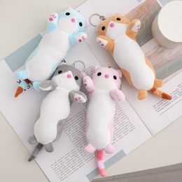 New Long Cat Plush Toy Keychain Cute Cat Doll Bag Pendant Plush Gift