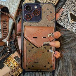 Designer Crossbody Card Wallet Phone Cases for iPhone 15 14 Pro Max Strong Connexion Hi Quality Purse 18 17 16 15pro 14pro 13pro 12pro 13 12 Luxury Case with Logo Box