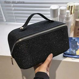 Cosmetic Bags Rhinestones Cosmetic Bags Designer Women Makeup Bag Gold Flash Hanging Bathroom Wash Bag Multifunctional Travel Toiletry Bag Q231108