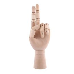 Freeshipping Wooden Hand Model Right Drawing Model Articulated Jointed Palm Artist Sculpture Cxawq