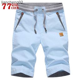 Men's Shorts Mens Casual Shorts Cotton Drawstring Elastic Waist Beach Short Fashion Loose Fitness Basketball Shorts Male Bermuda Masculina W0408