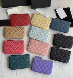 Porta del portafoglio CC Titolo classico Pattern Caviar Sheepskin Designers Fashion Women Mens Credit Card Holder Coin Borse Luxurys Wallet