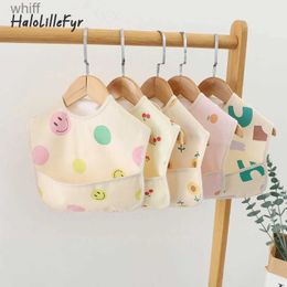 Bibs Burp Cloths Baby Feeding Bibs PU Waterproof Infant Burp Cloths Cartoon Dinning Apron Easy To Clean Scarf for Toddlers Newborn AccessoriesL231108