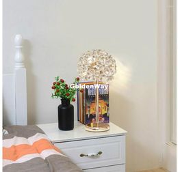 Table Lamps Nordic Crystal Floral Lamp Art AC High Grade Crystals K9 For Home Bedroom Living Room Decoration Bedside