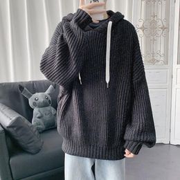 Women's Sweaters Hooded Sweater Men Pullover Knitted Oversized Streetwear Korean Fashion Loose Fit Long Sleeve Shirts