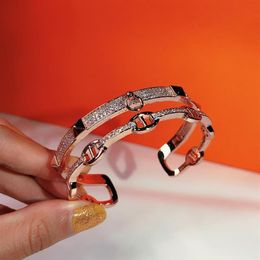 Lock Gold Bracelets Women Punk for gift luxurious Superior quality jewelry Leather belt Bracelet delivery Double-dec242D