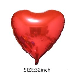 Christmas Decorations RED Heart Birthday Party LOVE Aluminium Foil Balloon Thanksgiving Year Christmas Wedding Valentine's Day Decoration 231107