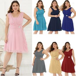 Casual Dresses Fashion Women Birthday Party Wedding Evening Prom Cocktail Bridesmaids With Diamonds Female V-Neck Knee-Length Dress