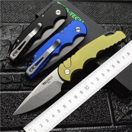 ProTech Runt T501 TR5 AUTO Folding Knife D2 steel CNC Aeronautical Aluminium Tactical Gear EDC Defence Outdoor Campimg Hunting survival Automatic pocket knives