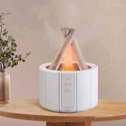 Table Lamps Cute Bonfire Flame USB Humidifier Aroma Diffuser Machine Home Appliance Essential Oil Simulated Fire Night Light 280ML