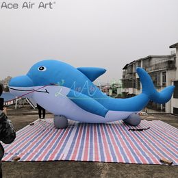 Outdoor Advertising Inflatable Dolphin Model Jumping Marine Life for Aquarium Welcome or Event Decoration