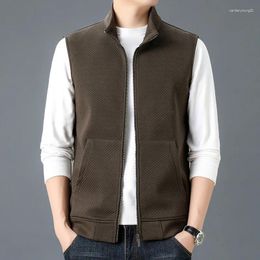 Men's Vests Spring And Autumn Waistcoat Fashion Casual Zip Collar Sleeveless Shoulder Jacket Sports Vest