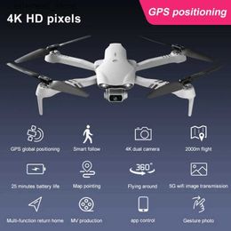 Drones New RC F10 Drone 10K HD Dual Camera GPS 5G WIFI Drone Wide Angle FPV Real Time Transmission Distance Professional Drone Gift Q231108