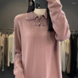 Casual Dresses Women's Cashmere Long Knit Jumpers Lady Pullovers Fashion Winter S NJ01 2023