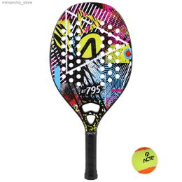 Tennis Rackets BT795 Beach Tennis Racket Full Carbon Fibre Tennis Beach Racquet with Beach Tennis Balls Q231109