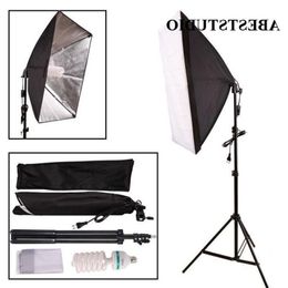 Freeshipping ABESTSTUDIO hot sell Photo Studio set 1 x 135W bulb 1x Lighting stand 1 x Soft box Photo Studio Kit Uphja