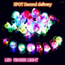 Cluster Rings Concert Supplies Ring LED Finger Lamp Silicone Luminous Toys Shining Ornament Children's Glow