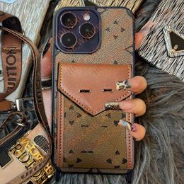 Beautiful Power Conection iPhone Phone Cases 15 14 13 12 Pro Max Crossbody Leather Card Wallet Hi Quality 18 17 16 15pro 14pro 13Pro 12Pro Purse with Logo Box Packing