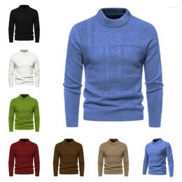 Men's Vests M-3XL!8 Colors! 2023 High Quality Autumn Round Neck Jacquard Design With Soft Long Sleeves Men Clothing