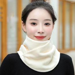 Bandanas Women Warmer Neck Sleeve Cold-Resistant Plush Scarf Ring Double Layer Scarves Winter Fleece For Outdoor Sports