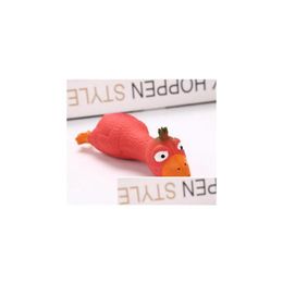 Dog Toys Chews Latex Pet Sounding Screaming Chicken Spoofing Biteresistant 20Pcs/Lot W1263 Drop Delivery Home Garden Supplies Dhiw4