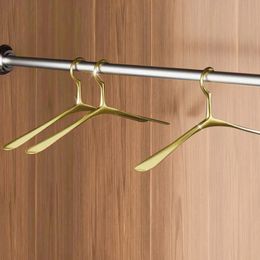 Hangers Racks 1 piece wide coat hanger anti slip thick luxury metal hanger space saving hanger durable hanger 230408