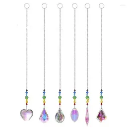 Garden Decorations Coloured Crystal Pendant Transparent Prisms Suncatcher Decors Creative Gifts For Chandeliers Nursery Window Cabinets