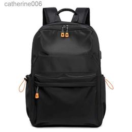 Backpacks One 14 Inch Men's Casual Multifunctional Usb Charging Backpack Waterproof Oxford Cloth Student Computer BackpackL231108