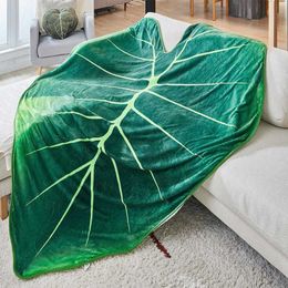 s Creative Leaf Soft Flannel Warm Sofa Cover Nap Throw Blanket Winter Bedspread for Bed Cozy Beach Towel Camping Mat Manta W0408