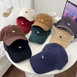 Berets High Quality Ground Hair Texture Baseball Hat Female Autumn Winter All Match Face Small Big Head Round Soft Cap Male