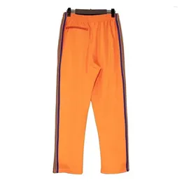 Men's Pants Orange Men Women 1:1 High Quality Purple Embroidery Butterfly Needles Track AWGE Pocket Trousers