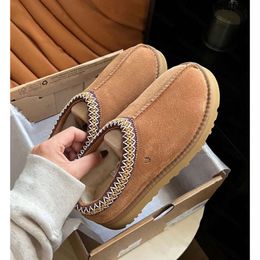 Tasman Slippers Chesut Fur Slides Sheepskin Shearling Classic Tazz Mules Women Mans Upper Australia Ultra Mini Platform Boots Ity 21