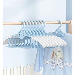 Hangers Racks 10-20 non slip baby hangers clothing organizers children's hangers wardrobe storage telescopic drying hangers space saving 230408