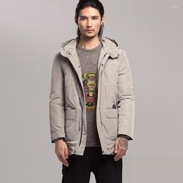 Men's Down Letter Hoodie Mens Winter Parkas Turn-down Collar Solid Warm Jackets And Coats Short Casual Clothing Large Sizes