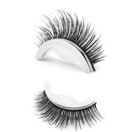 False Eyelashes Magnetic 3D Mink Self-adhesive Reusable Natural Lashes Curly Stick GluelessFalse