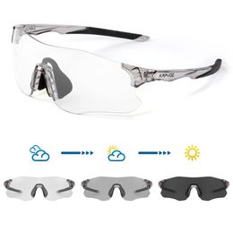 Outdoor Eyewear Kapvoe Outdoor Running Eyewear Men Women Pochromic Cycling Glasses Mountain Bike Riding Goggles Bicycle Hiking Sunglasses 231108