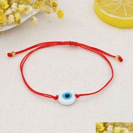 Charm Bracelets 20Pcs/Lot Bracelet For Couple Jewellery Red String Bracelets Turkish Evil Eye Braclets Greek 2021 Women Trendy Dhgarden Dhjcf